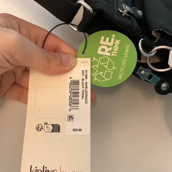 Kipling Black Eldorado Bag - Picture 3 of 15